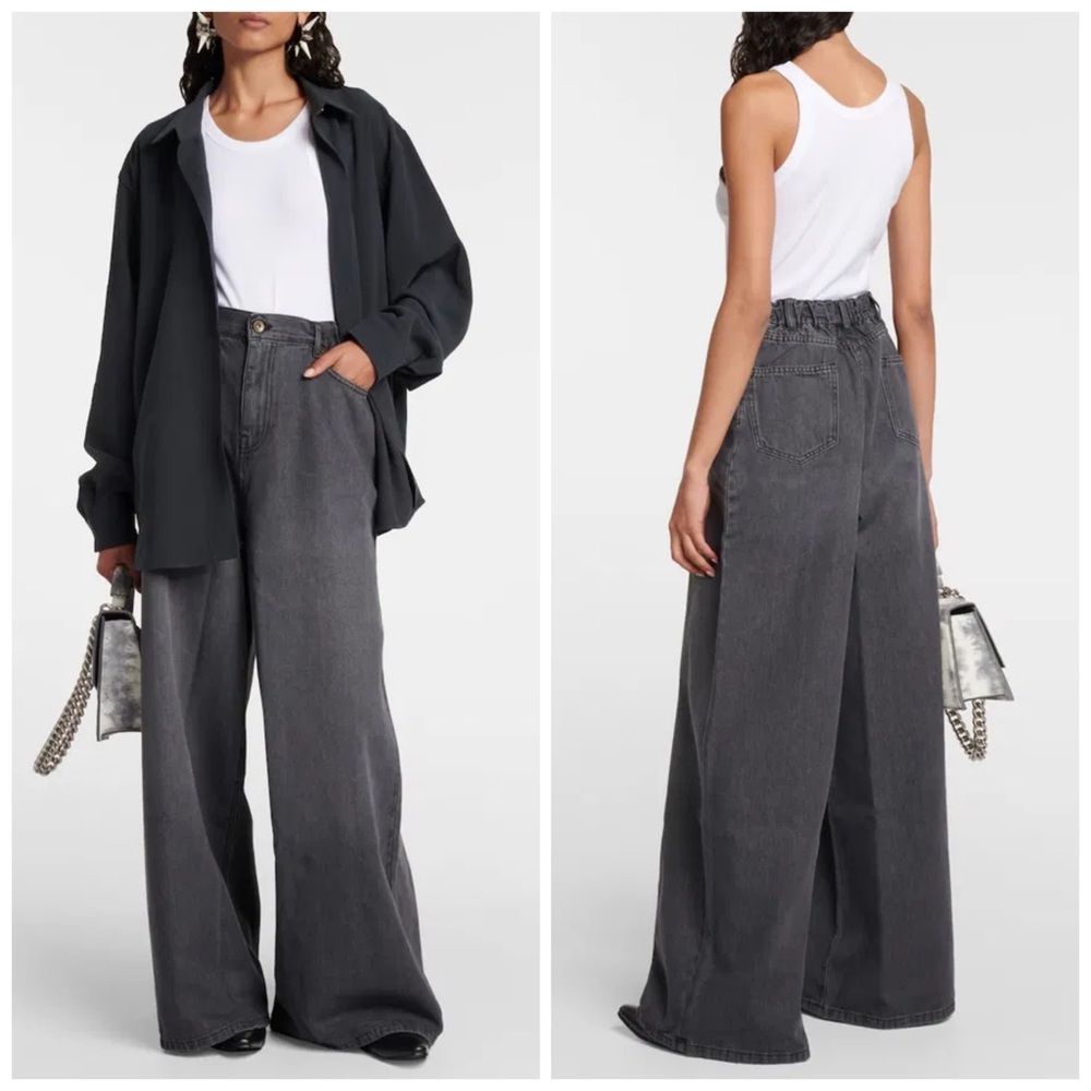 The Frankie Shop Sasha Wide Leg Jeans